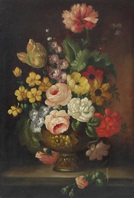 Lot 1112 - Martin Benedight/Still Life of Summer Flowers...