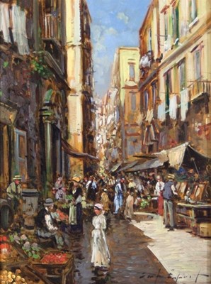 Lot 1120 - Eniko Esposito/Sorrento Market Scene/oil on...