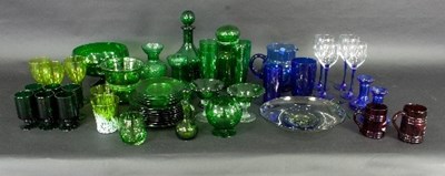 Lot 25 - A large quantity of blue and green coloured...