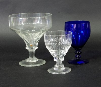 Lot 26 - A large Georgian glass rummer with moulded...