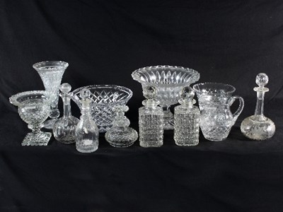 Lot 31 - A Georgian triple-ring neck decanter and...