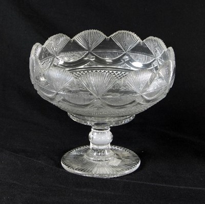 Lot 32 - A Georgian cut glass footed bowl, possibly...