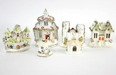 Lot 48 - A group of six various Staffordshire pastille...