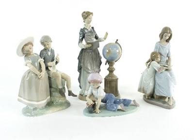 Lot 54 - Four pieces of Lladro porcelain to include...