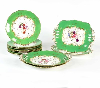 Lot 97 - A 19th Century English porcelain dessert...