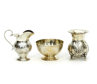 Lot 150 - A Russian silver jug with matched bowl, the...