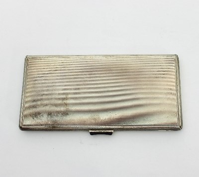 Lot 158 - A silver cigarette case of rectangular form...