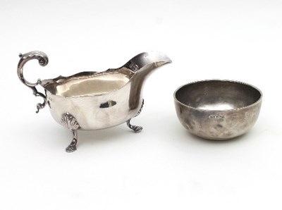 Lot 169 - A George II style silver sauce boat, HA,...