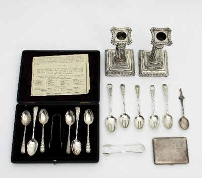 Lot 180 - A quantity of Georgian and later silver...