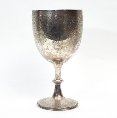 Lot 188 - A large Victorian silver goblet, Charles...