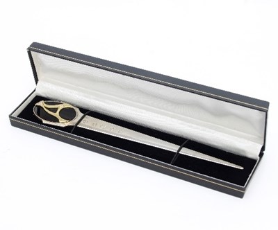 Lot 197 - A silver letter knife, JS, London 1977, the...