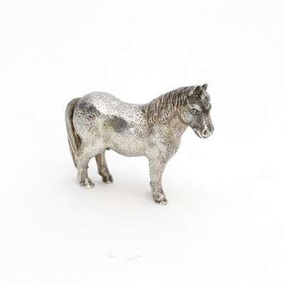 Lot 202 - A silver model of a Shetland pony, London 1974,...