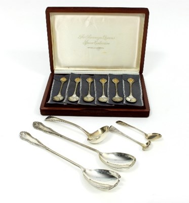 Lot 219 - A pair of silver salad servers, Goldsmiths &...