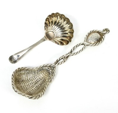 Lot 220 - A Victorian silver basket weave or fishing net...