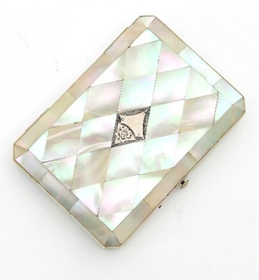 Lot 251 - A late 19th Century mother-of-pearl visiting...