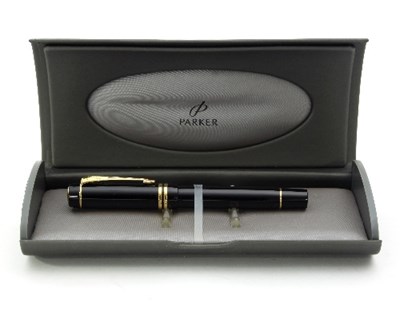 Lot 268 - A Parker 'Duofold' fountain pen with black...