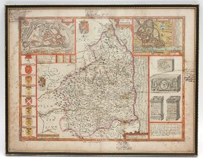 Lot 344 - John Speed/Map of Northumberland/with inset...