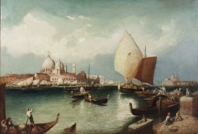 Lot 431 - Manner of Myles Birket Foster/Venetian Scene...