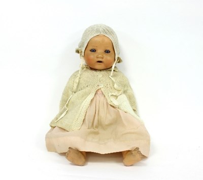 Lot 465 - A German doll, circa 1930, marked to reverse...