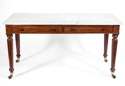 Lot 604 - A late 19th Century mahogany rectangular table...