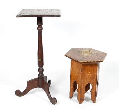 Lot 631 - A 19th Century mahogany square table with...