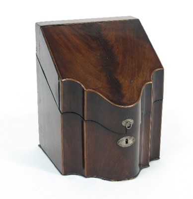 Lot 634 - An early 19th Century mahogany knife box,...