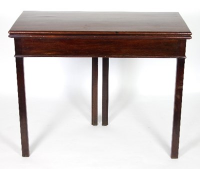 Lot 642 - A Regency mahogany tea table, the folding top...