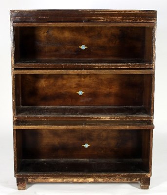 Lot 643 - A Globe Wernicke three-section bookcase on...