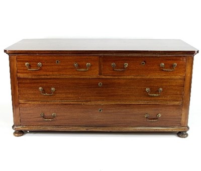 Lot 663 - A mahogany chest of two short and two long...