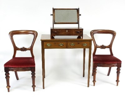 Lot 688 - An Edwardian mahogany and satinwood inlaid...