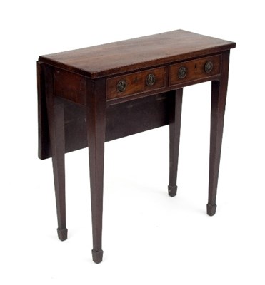 Lot 724 - A George III mahogany single-flap table fitted...