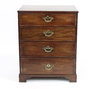 Lot 745 - A mahogany four-drawer chest, 58.5cm wide