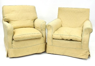 Lot 763 - A near pair of armchairs, with loose covers