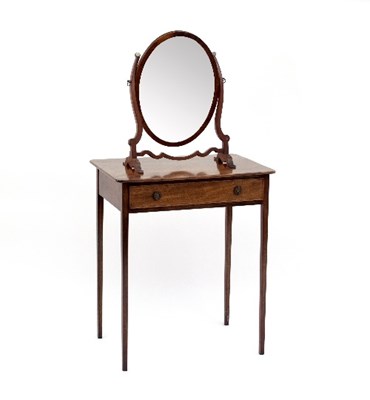 Lot 765 - A 19th Century mahogany side table, fitted a...