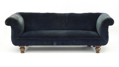 Lot 768 - A William IV scroll end sofa on lappet carved...