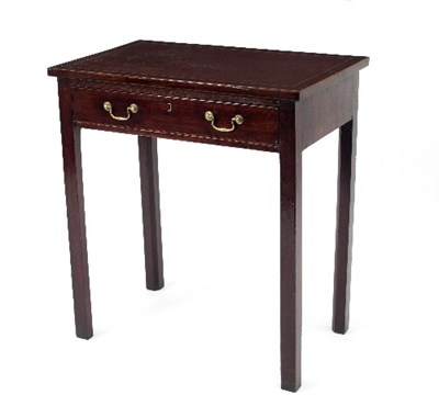 Lot 773 - A George III mahogany side table fitted a...