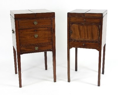 Lot 774 - Two similar George III mahogany pot cupboards