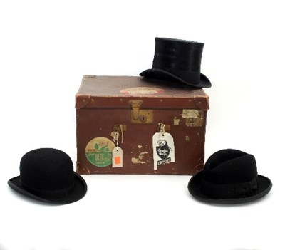 Lot 802 - A bowler hat, "The Perfectus" by Dunn & Co, a...