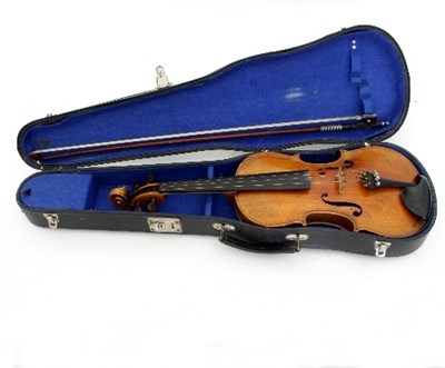 Lot 864 - A 'Conservatory' violin, cased with single bow,...