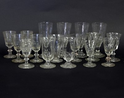 Lot 3 - Sundry stem wine glasses, various