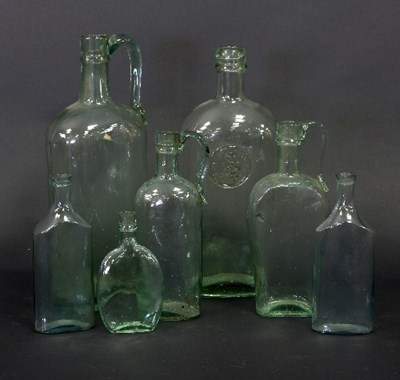 Lot 13 - A glass bottle with seal, Shaft & Co. Portsea,...