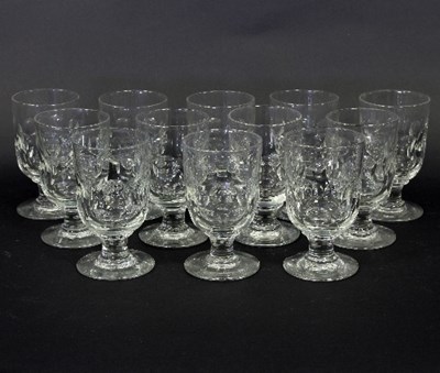 Lot 16 - Twelve 19th Century glass rummers