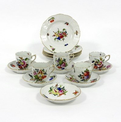 Lot 44 - Five Herend coffee cups, six matching saucers...