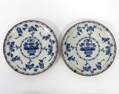 Lot 60 - Two 17th Century Delft blue and white plates...