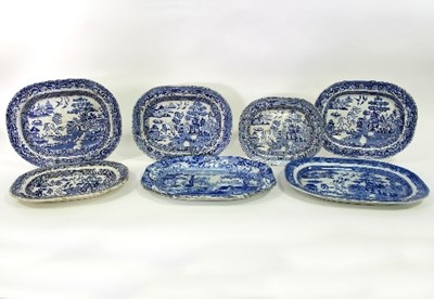 Lot 62 - A 19th Century blue and white transferware...