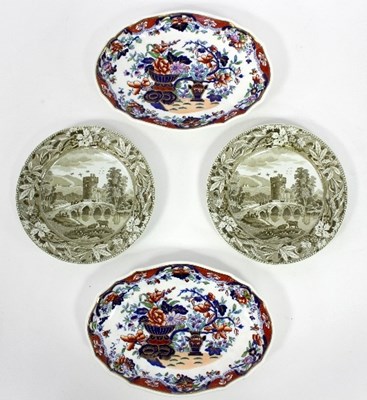 Lot 69 - Two Spode plates, Round House pattern, 20cm...