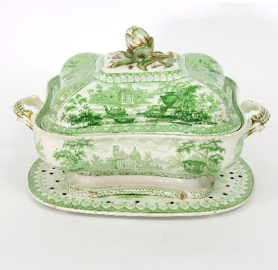 Lot 88 - A 19th Century Staffordshire tureen and cover,...