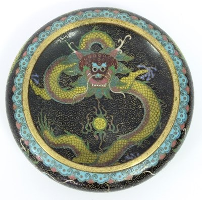 Lot 120 - A small Chinese cloisonn? oval dish decorated...