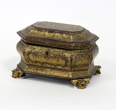 Lot 129 - A 19th Century Cantonese black and gold...