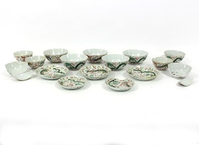 Lot 137 - A late 19th Century Chinese part service of...